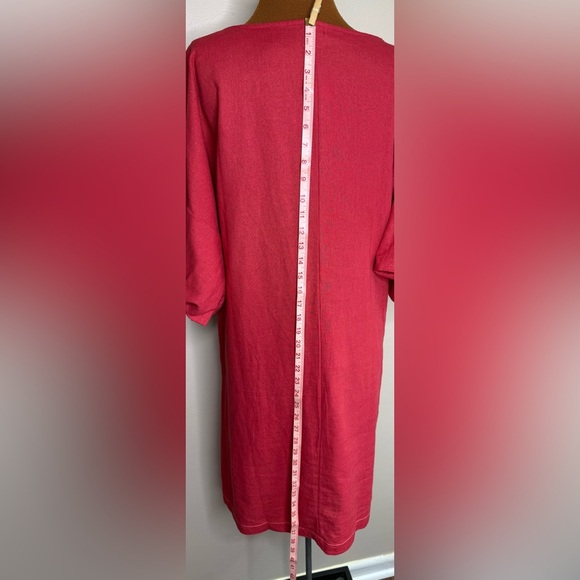 Studio 1886 Pullover Linen Blend Puff Short Sleeve Dress Size XL - Picture 8 of 9